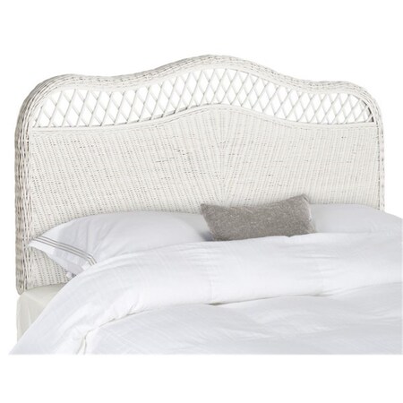 Safavieh 53.3 x 55.5 x 3 in. Sephina White Rattan Headboard, White - Full Size SEA8033B-F